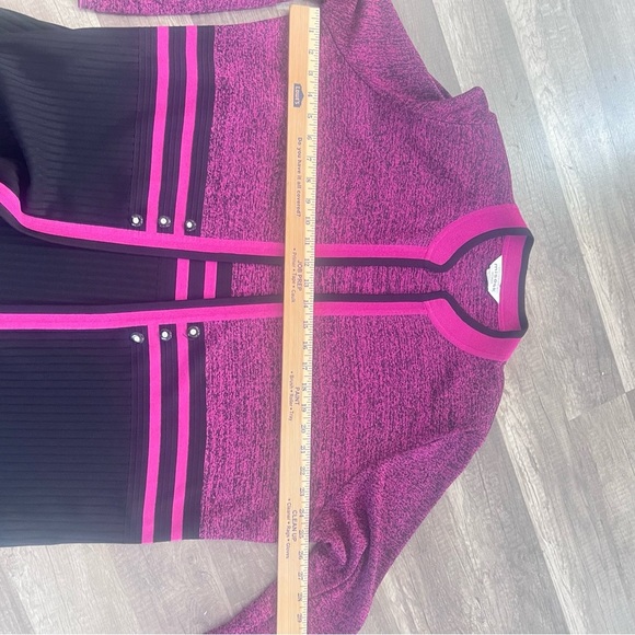 Misook Woman Cardigan Size XL Pink Black - Picture 7 of 8